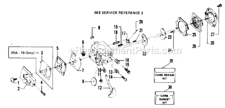 Page A Diagram and Parts List for 6510  Weed Eater Trimmer